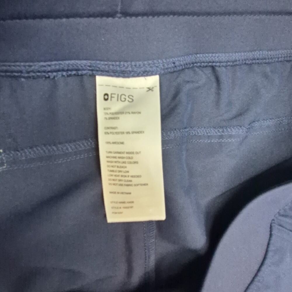 FIGS Scrub Pants XL/T Blue Technical Collection Kade Straight Leg Drawstring - Picture 4 of 11